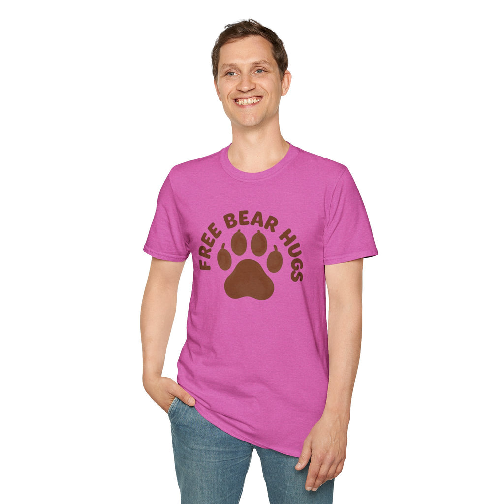 Free Bear Hugs T-Shirt — Cute Paw Print Wildlife Tee