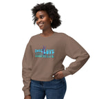 Unisex Lightweight Crewneck Sweatshirt -More Love Less Hate