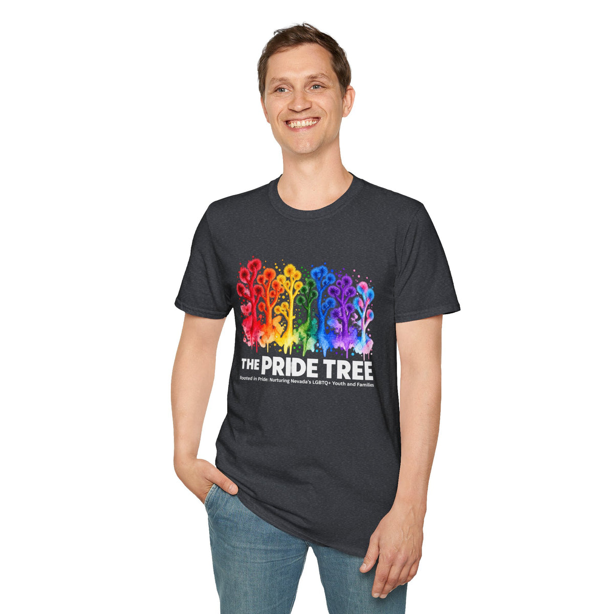 Pride Tree Las Vegas White Text T-shirt