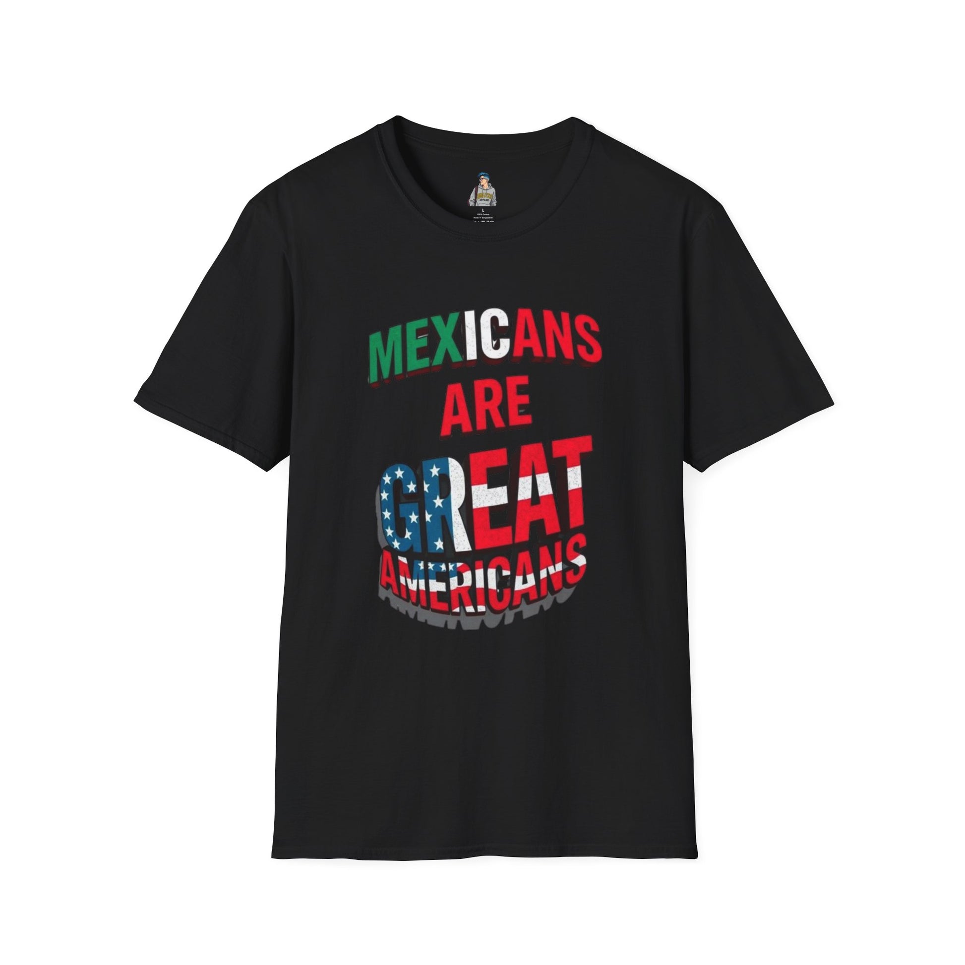 Unisex Softstyle T-Shirt - Mexicans Are Great Americans | Bilingual Pride Tee