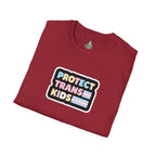 "Protect Trans Kids" Unisex Softstyle T-Shirt - Empowerment & Pride Apparel