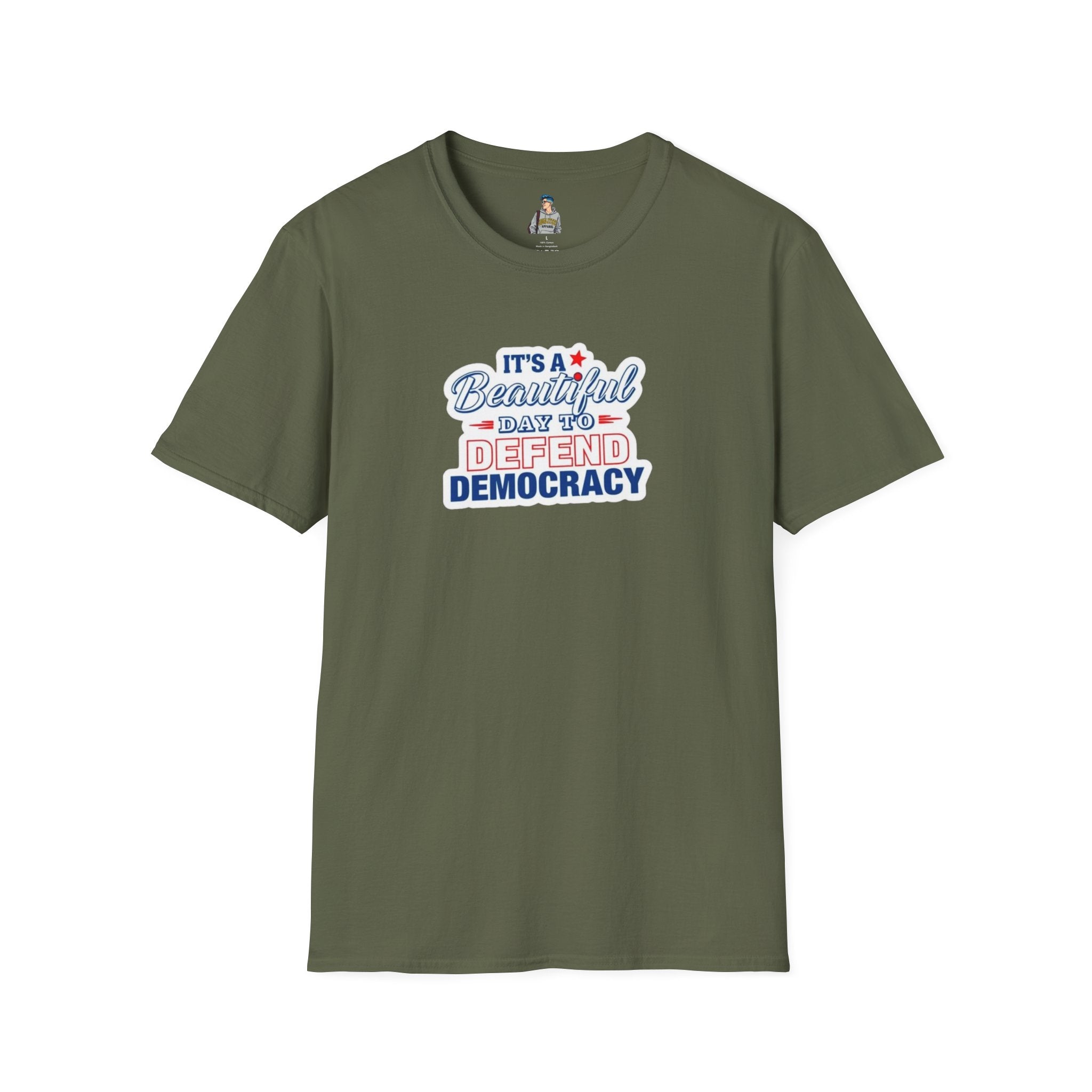 Defend Democracy Unisex Softstyle T-Shirt - Perfect for Activism and Everyday Wear