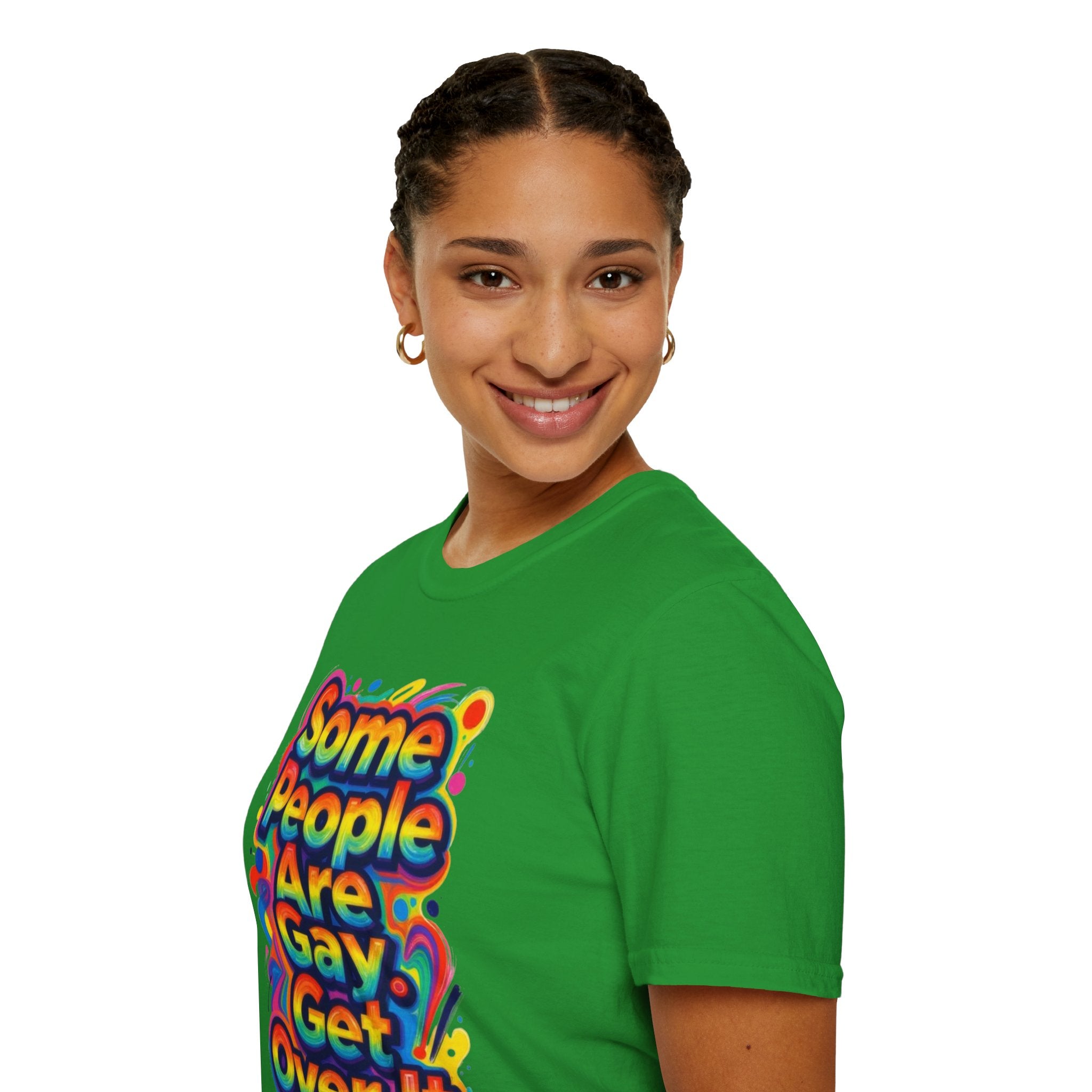 Some People Are Gay Get Over It T-Shirt — Rainbow Pride Statement Tee