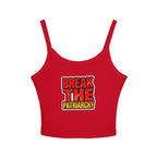 Women's Spaghetti Strap Tank Top - "Break the Patriarchy" Statement Tee
