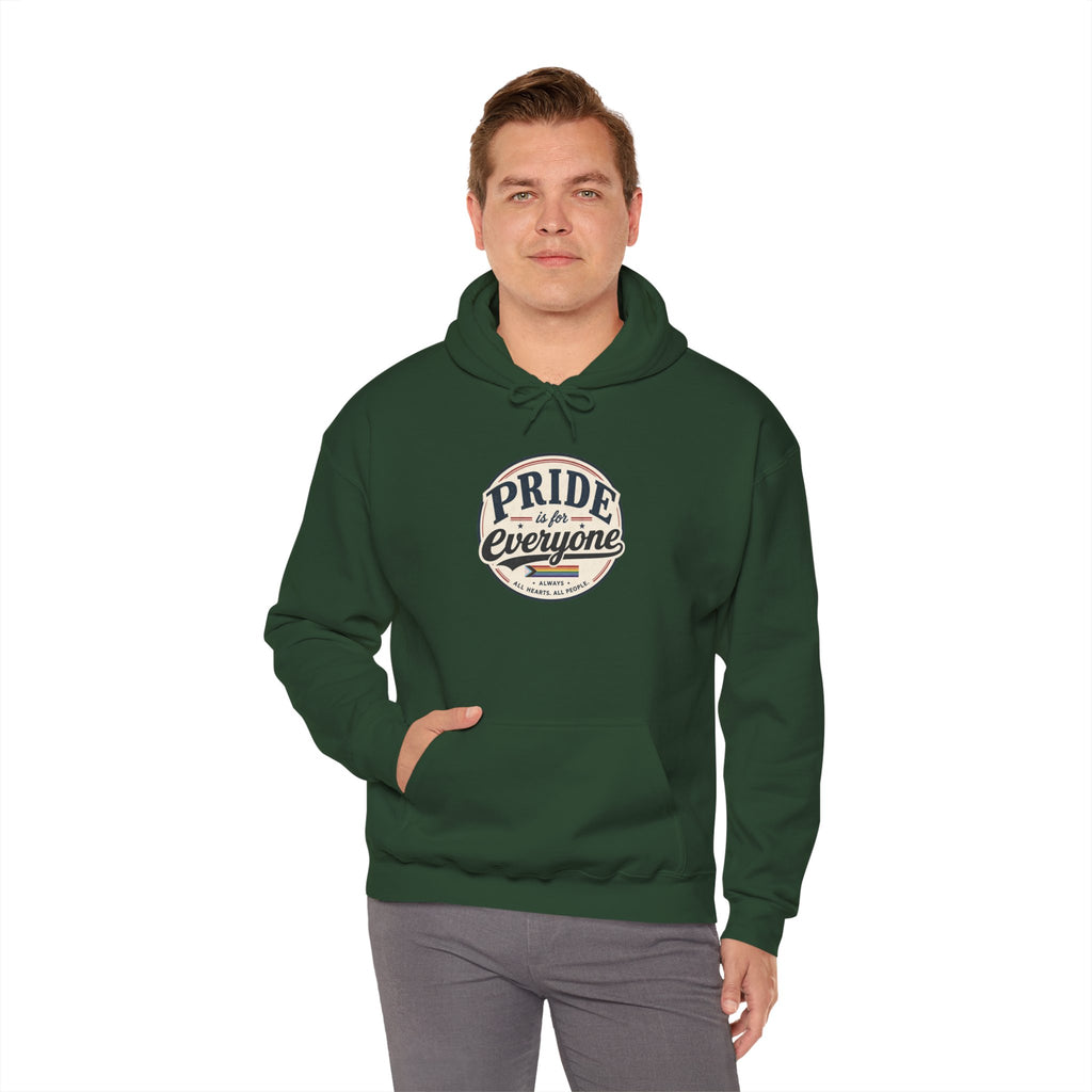 Pride Is For Everyone Pullover Hoodie — Vintage Graphic Inclusivity Sweatshirt