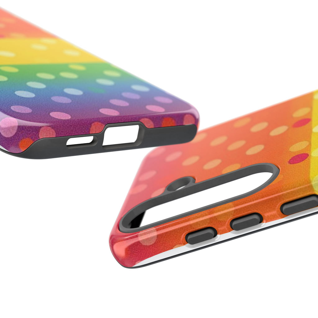 Rainbow Polka-Dot Tough Case for Android