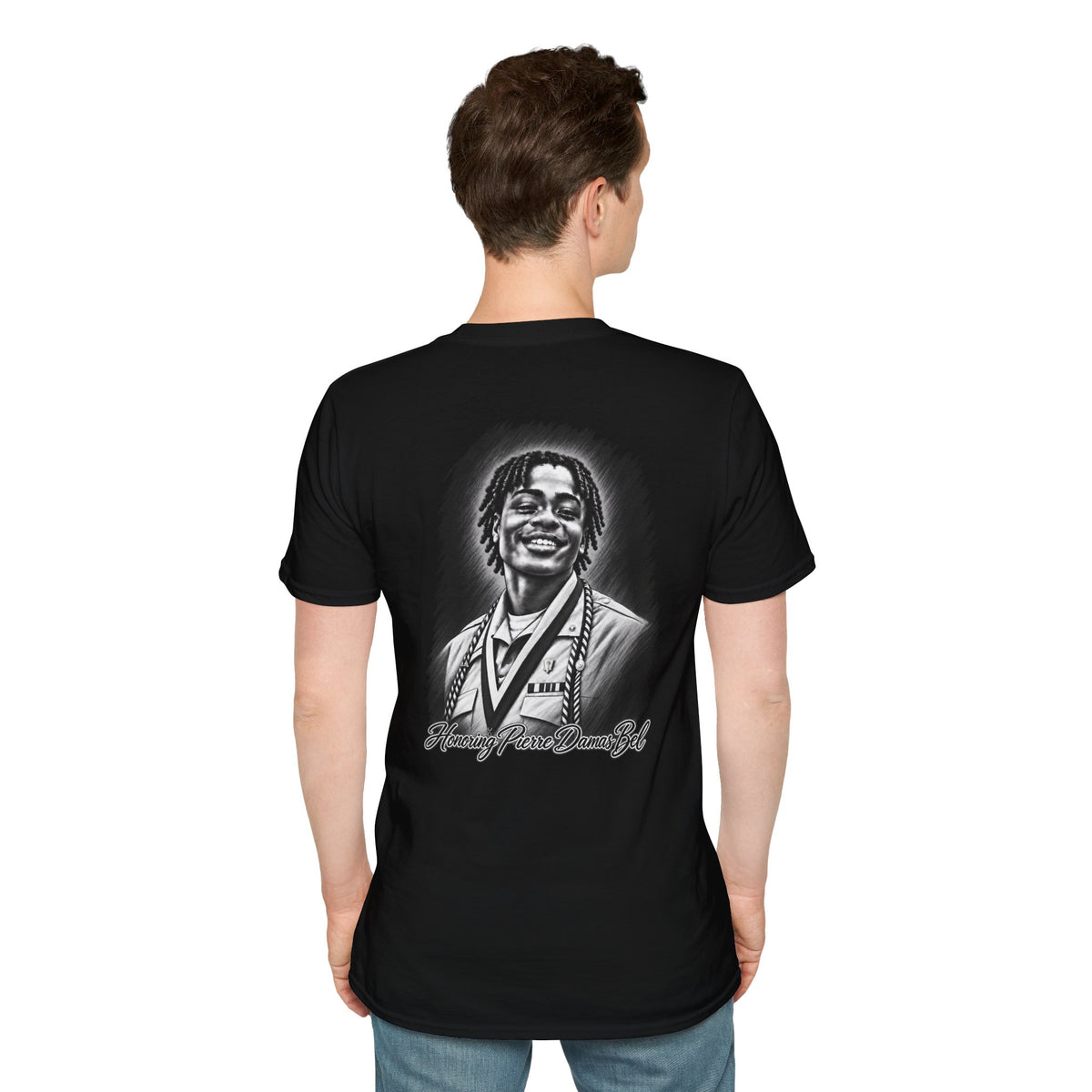 Portrait Front and Back - In Memory of Pierre Damas Bel T-Shirt