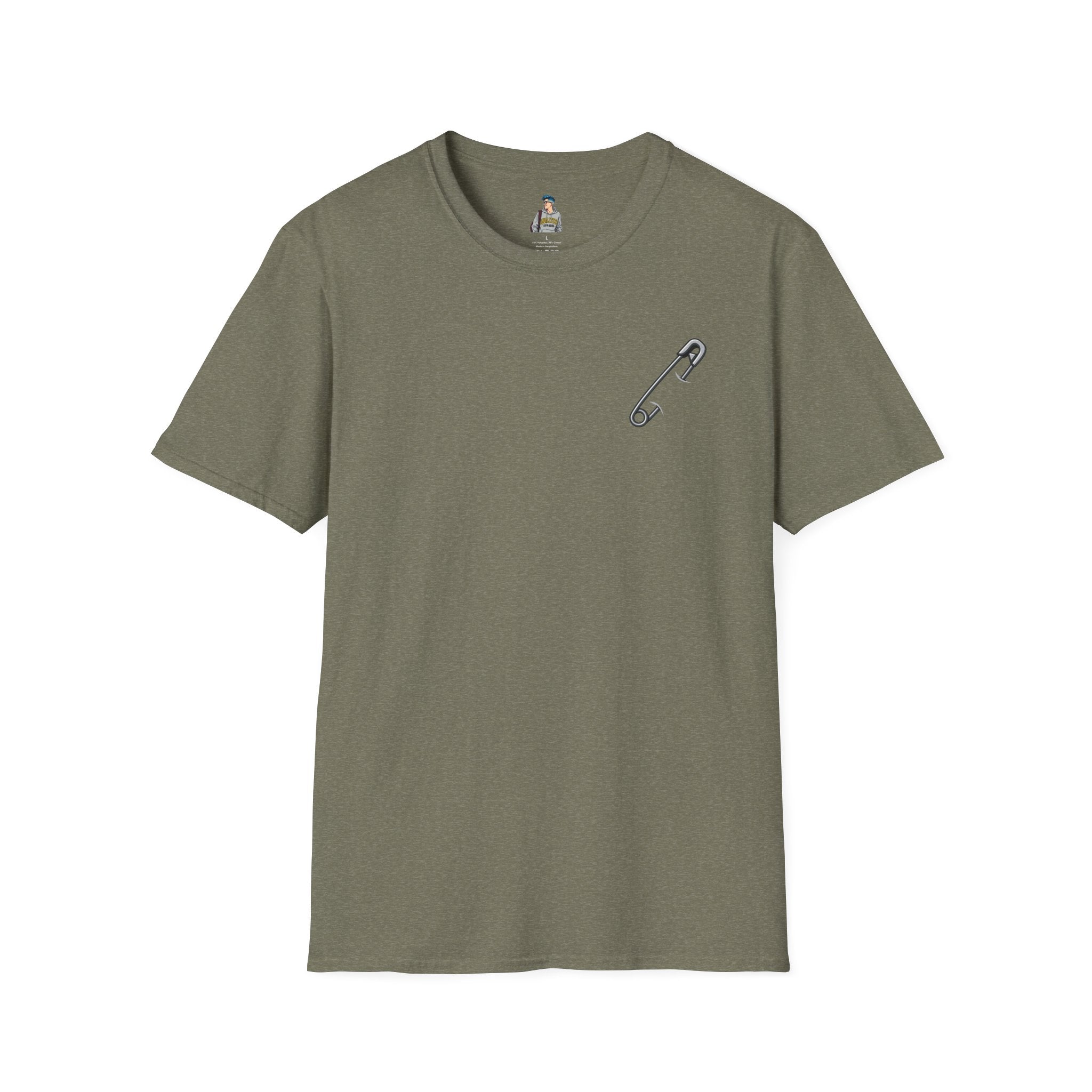 Live and Let Live Safety Pin Unisex Softstyle T-Shirt - Casual LGBTQ+ Pride Tee