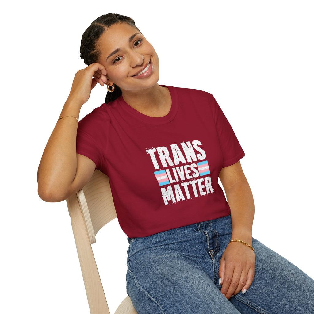 Trans Lives Matter Unisex Softstyle T-Shirt - Support LGBTQ+ Rights