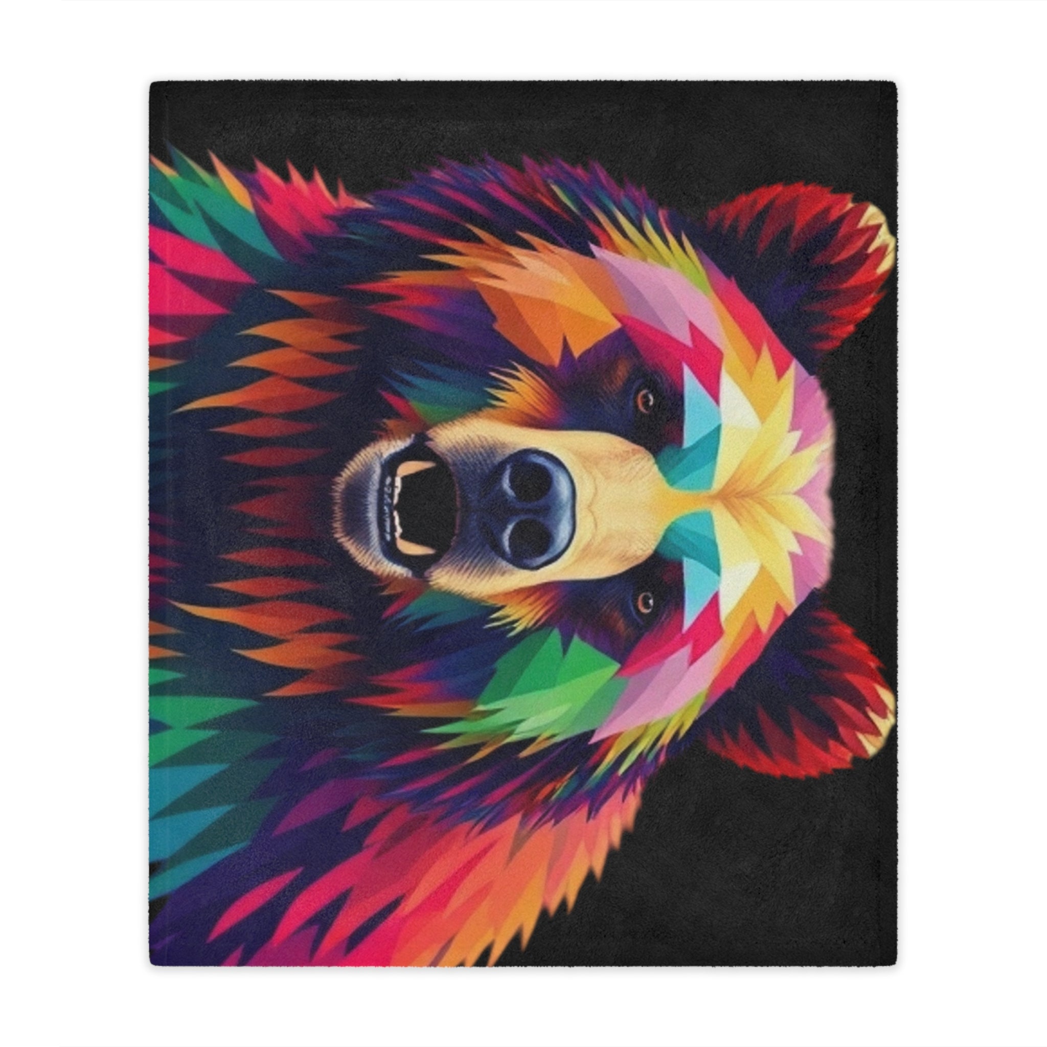 Fractal Bear Microfiber Blanket