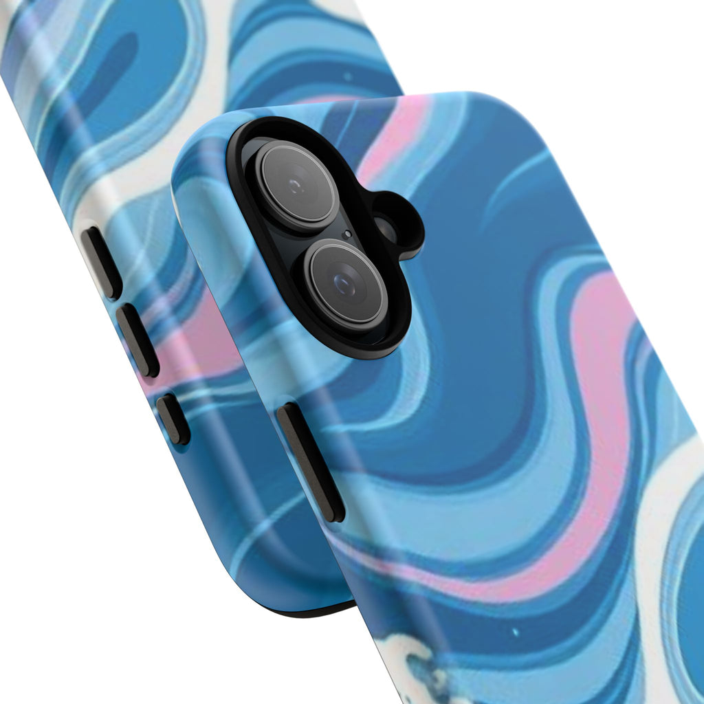 Blue & Pink Swirl Tough Case for iPhone