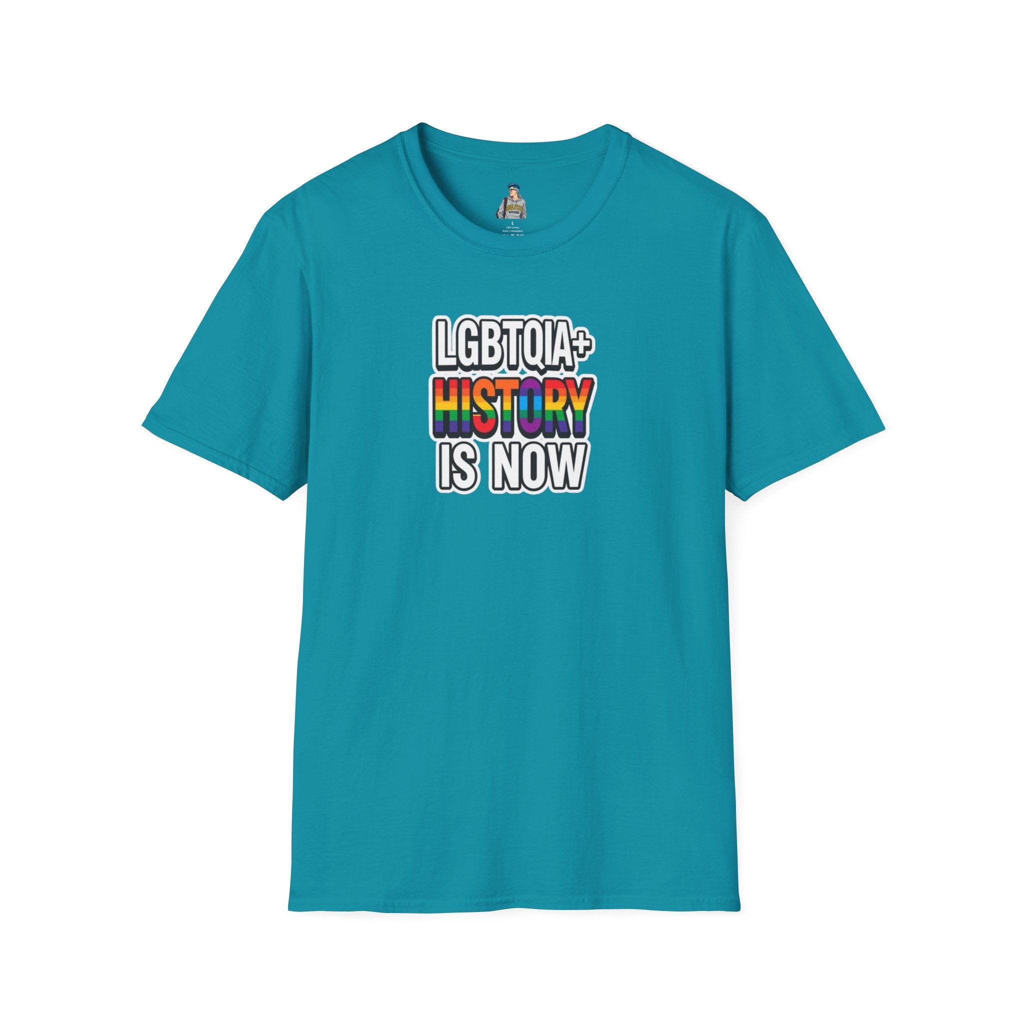 LGBTQIA+ History Is Now Unisex Softstyle T-Shirt
