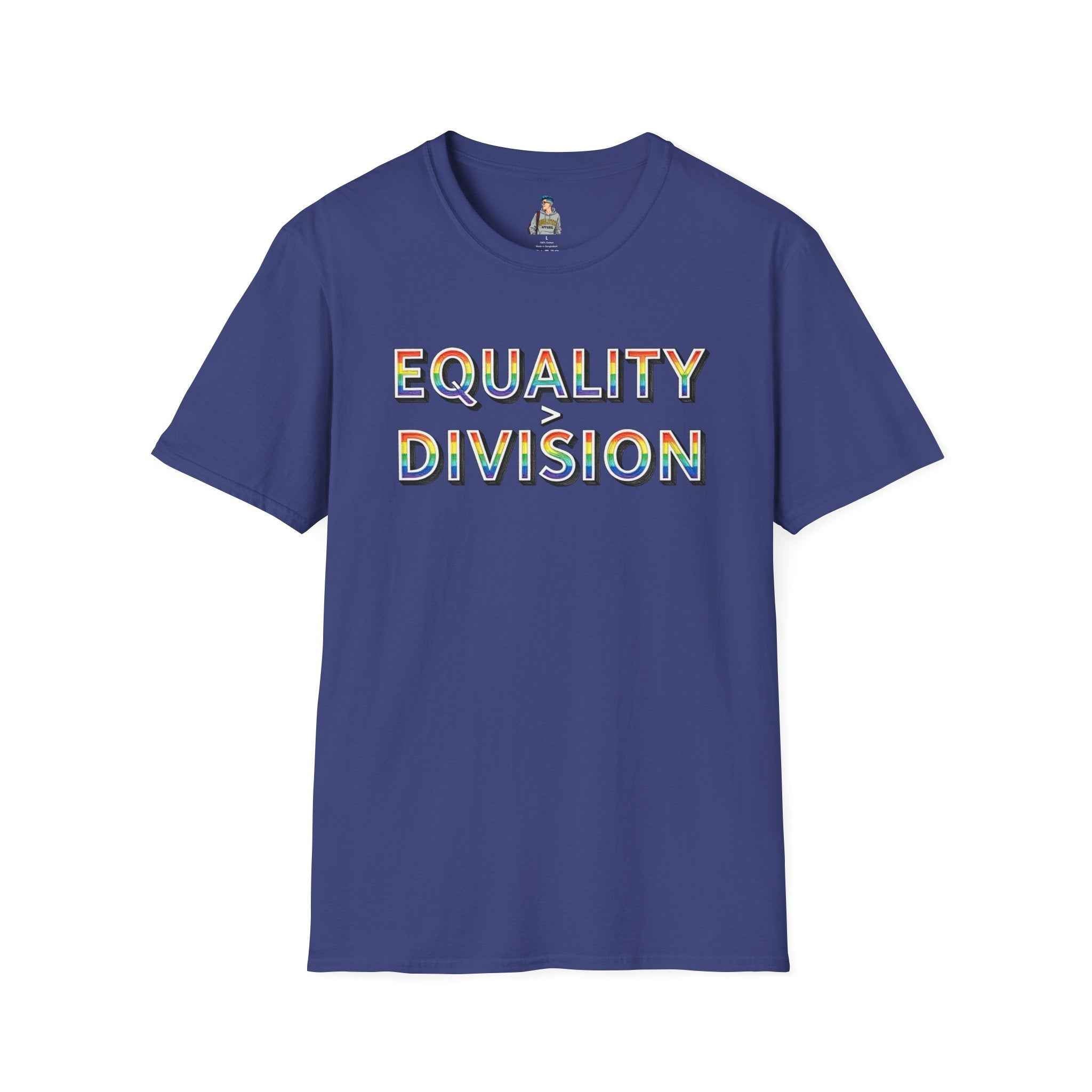Equality is Greater Than Division T-Shirt — Rainbow Pride Graphic Tee