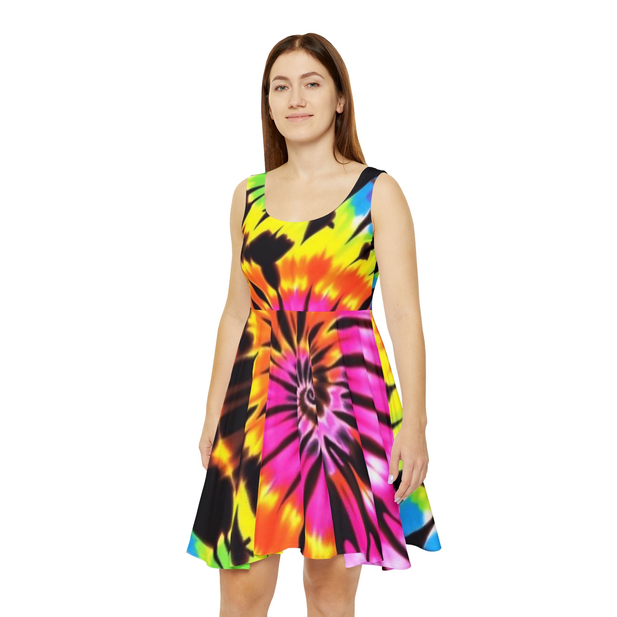 Tie-Dye Skater Dress - Perfect for Summer Outings & Festivals
