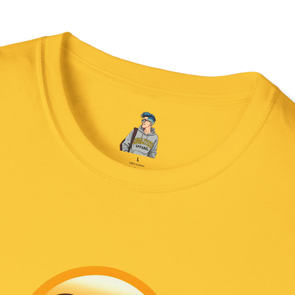 Unisex Softstyle T-Shirt with Eye Roll Emoji | Casual Graphic Tee for Everyday Humor