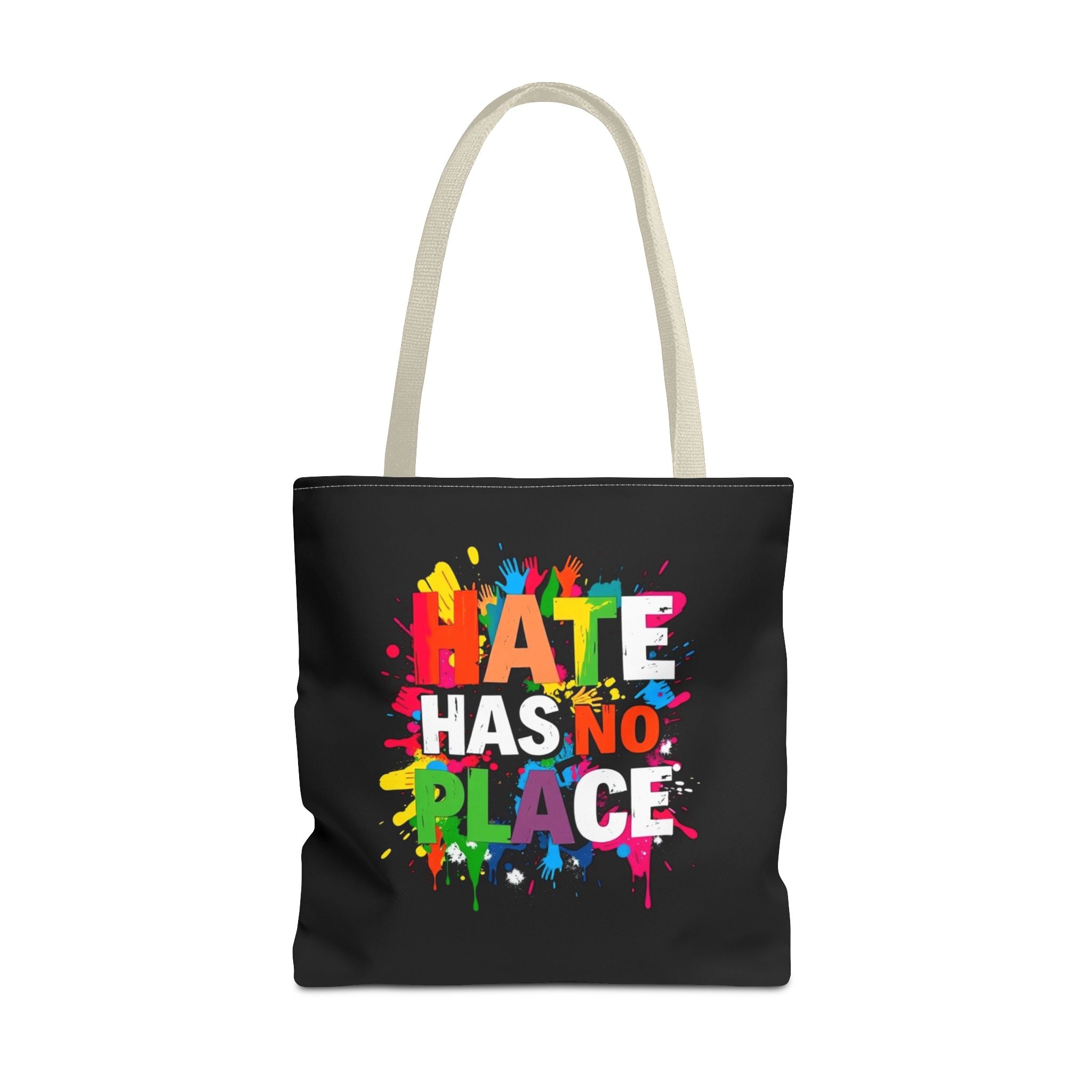 Hate Has No Place Paint Splatter Tote Bag