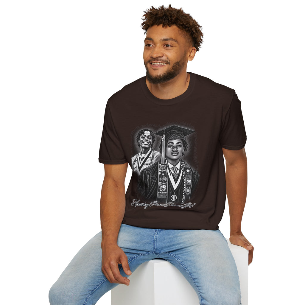 Double Portrait Front - In Memory of Pierre Damas Bel T-Shirt