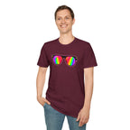 Rainbow Sunglasses Unisex t-shirt