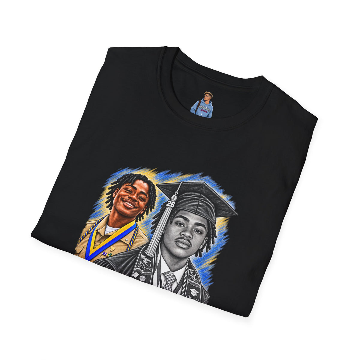 Double Portrait Front - In Memory of Pierre Damas Bel T-Shirt