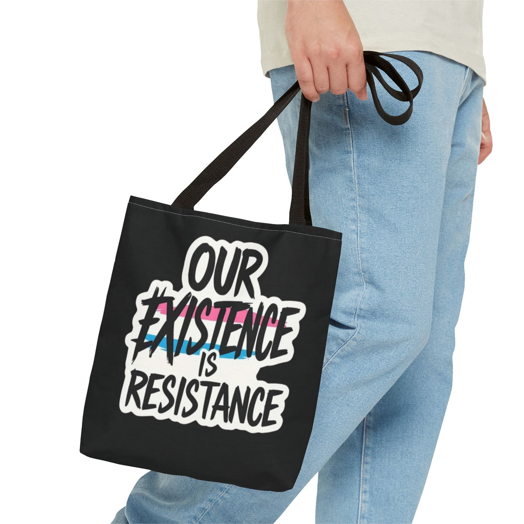 Our Existence Is Resistance Trans Protest Tote Bag