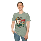 T-Shirt — "It's Good To Be Woke" Graphic Tee (Alarm Clock Design)
