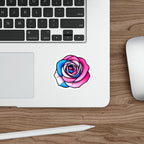 Die-Cut Stickers - Rose - Trans Colors Outlined