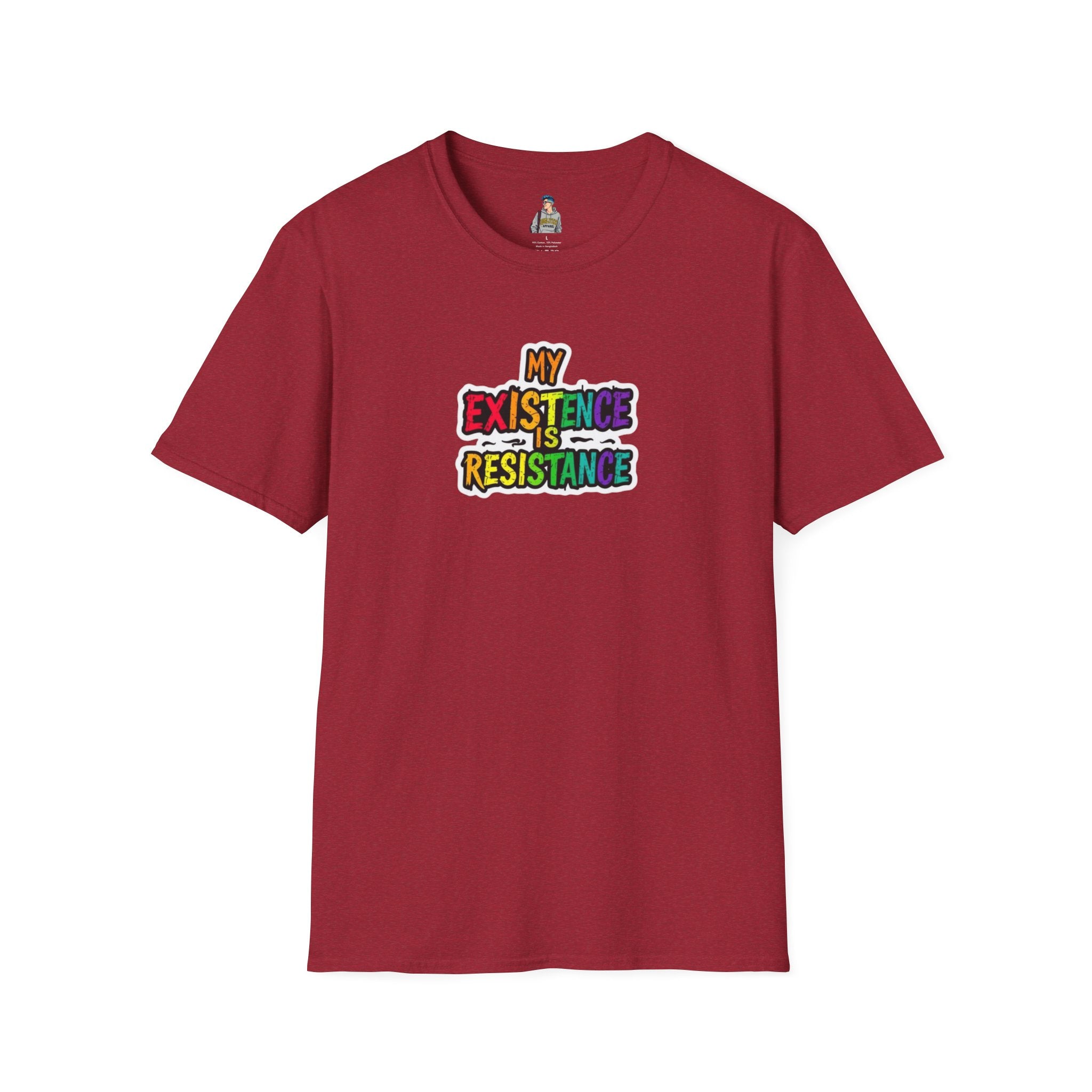 My Existence is Resistance Unisex Softstyle T-Shirt - Empowerment & Self-Expression Wear