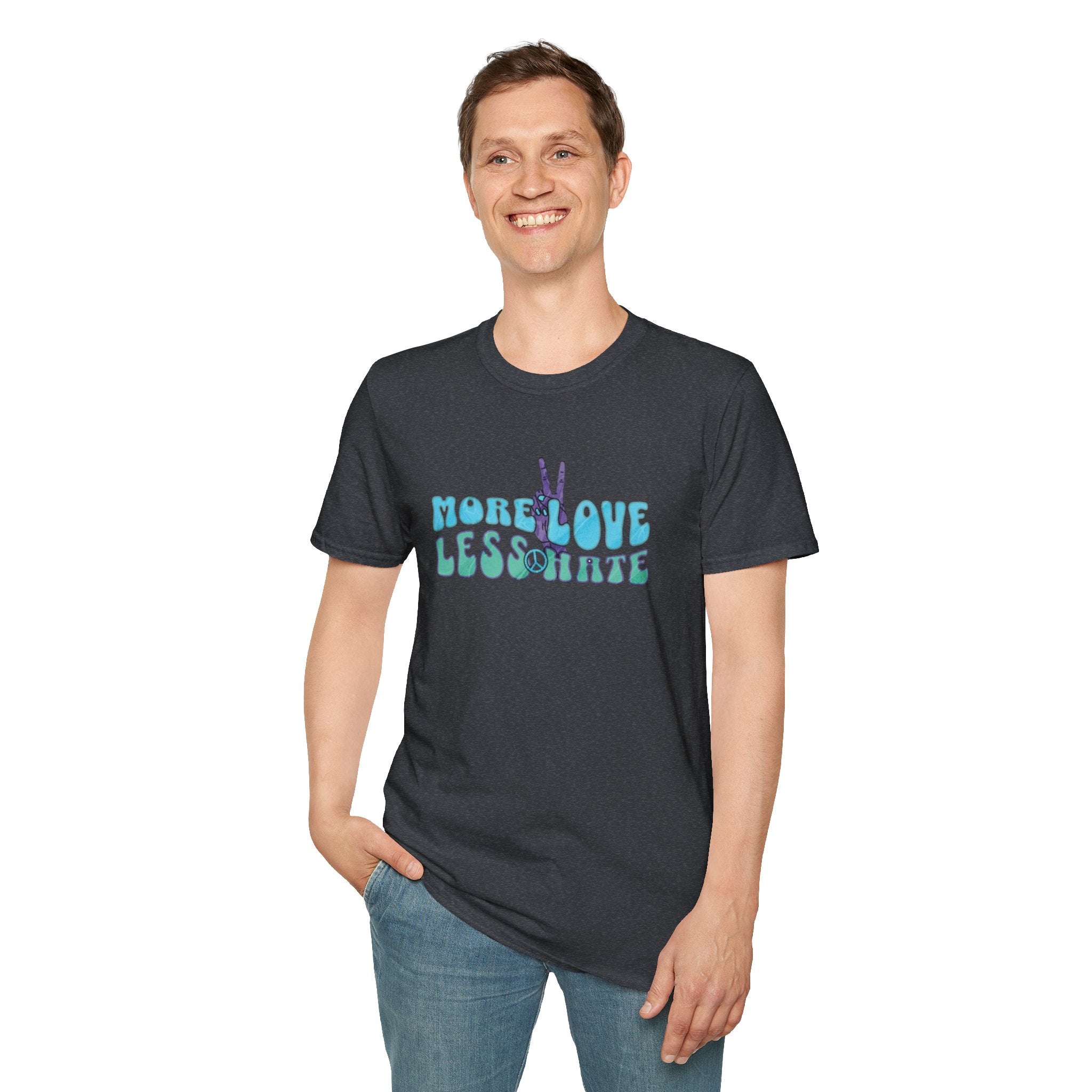 More Love Less Hate Unisex Softstyle T-Shirt