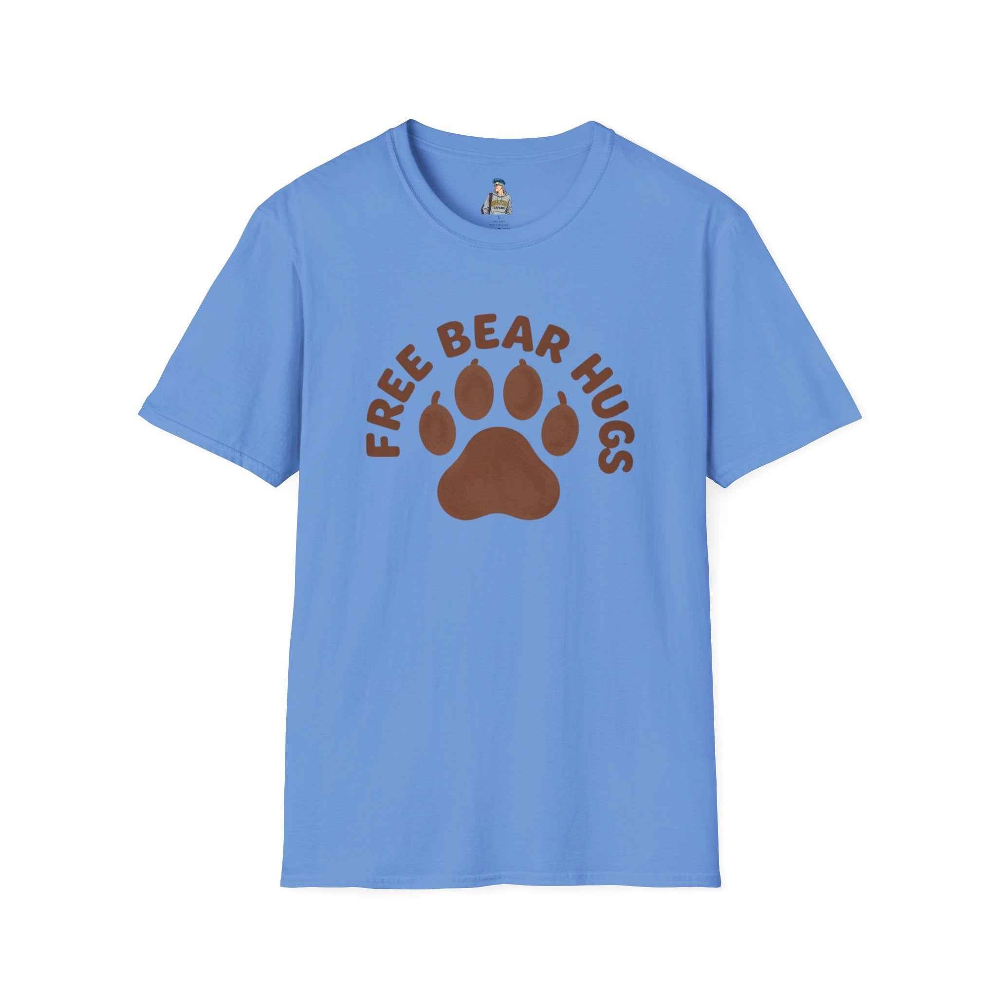 Free Bear Hugs T-Shirt — Cute Paw Print Wildlife Tee