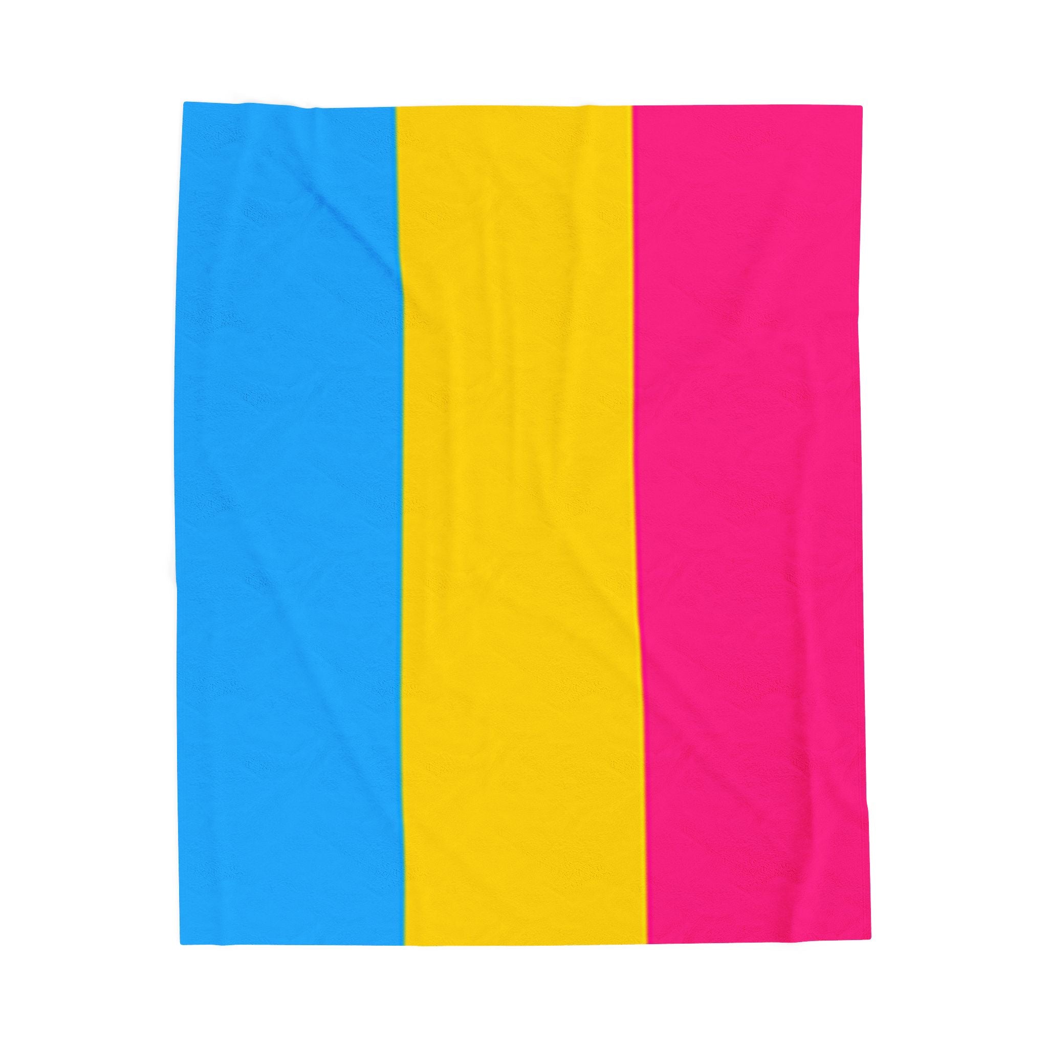 Pansexual Flag - Colorful Velveteen Plush Blanket