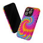 Vibrant Tie-Dye Swirl Protective Tough Case for iPhone
