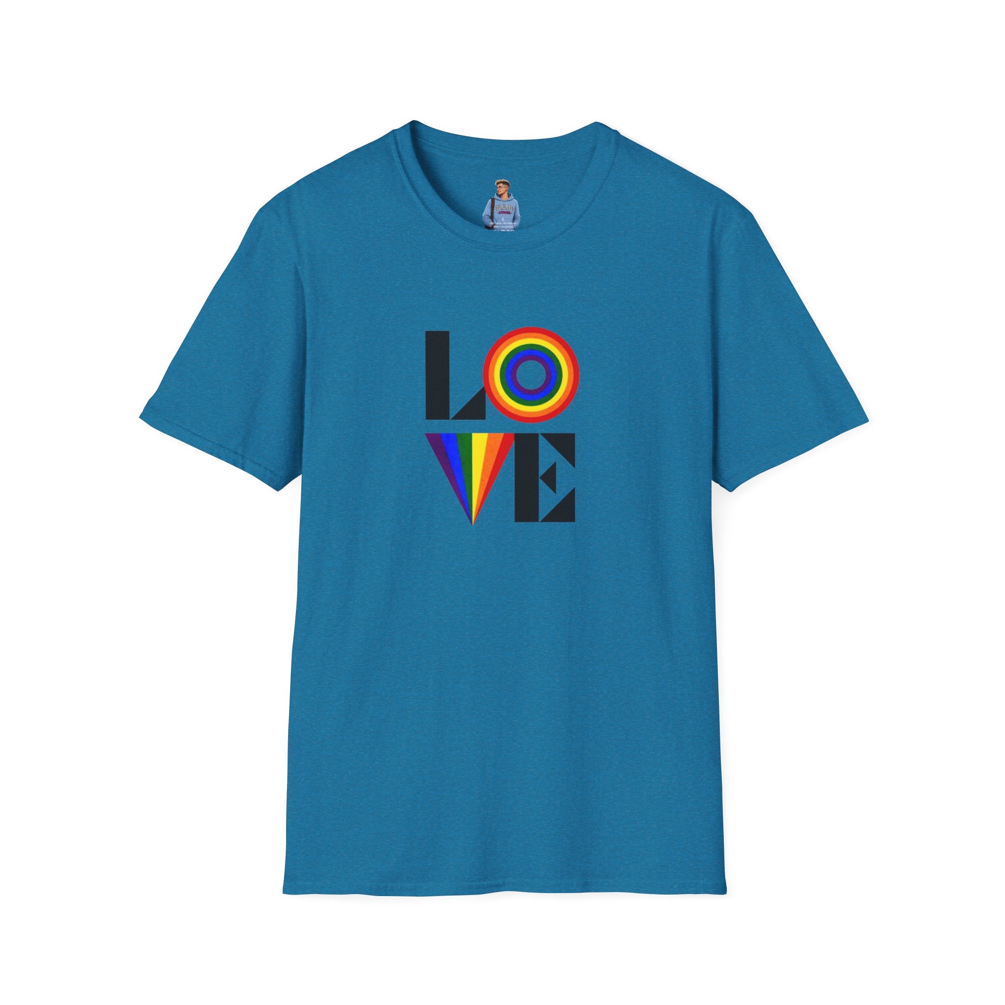 Vibrant LOVE Design for Pride Unisex Softstyle T-Shirt