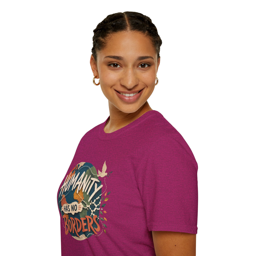 Humanity Has No Borders T-Shirt — Earth & Peace Graphic Tee