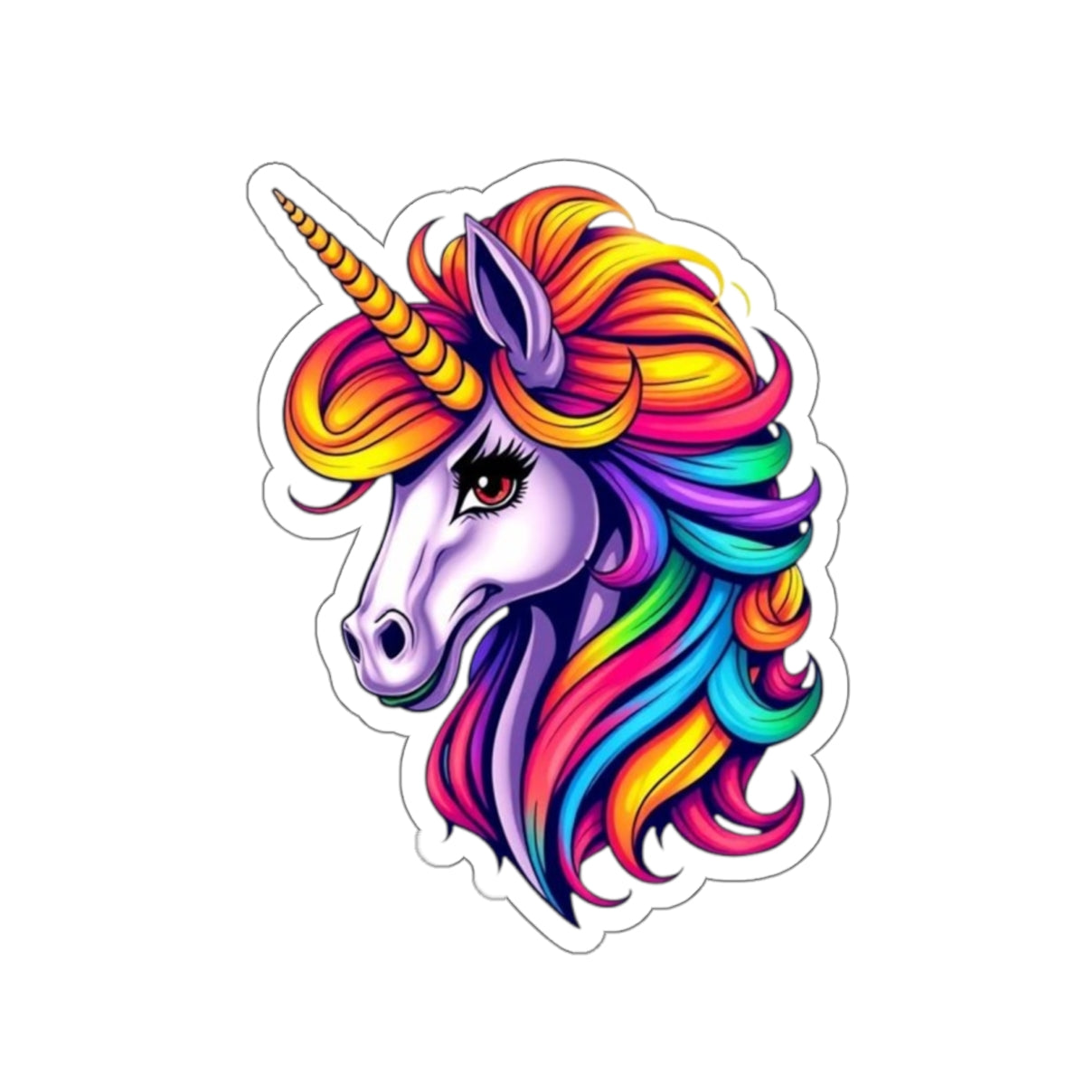 Die-Cut Stickers Purple Unicorn