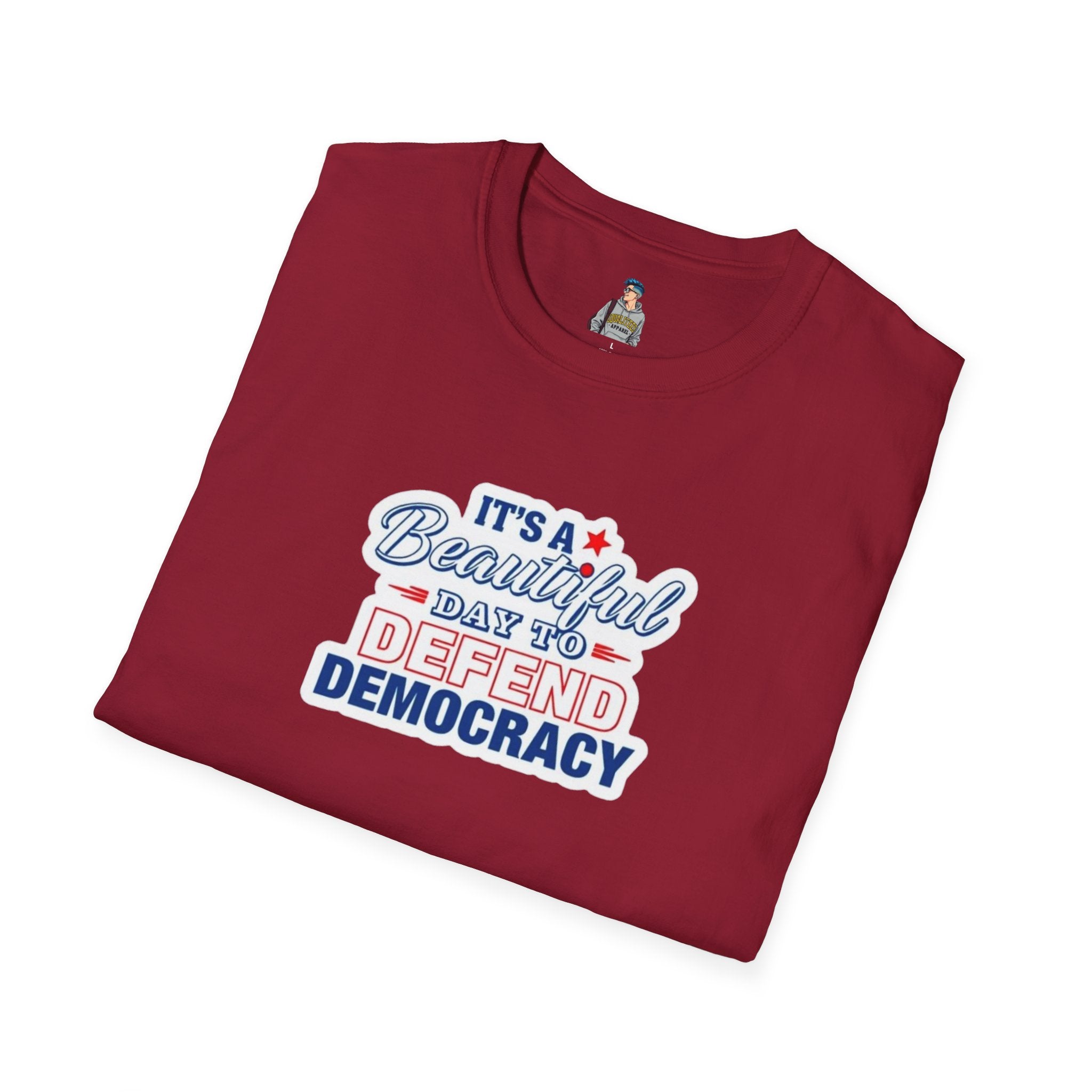 Defend Democracy Unisex Softstyle T-Shirt - Perfect for Activism and Everyday Wear