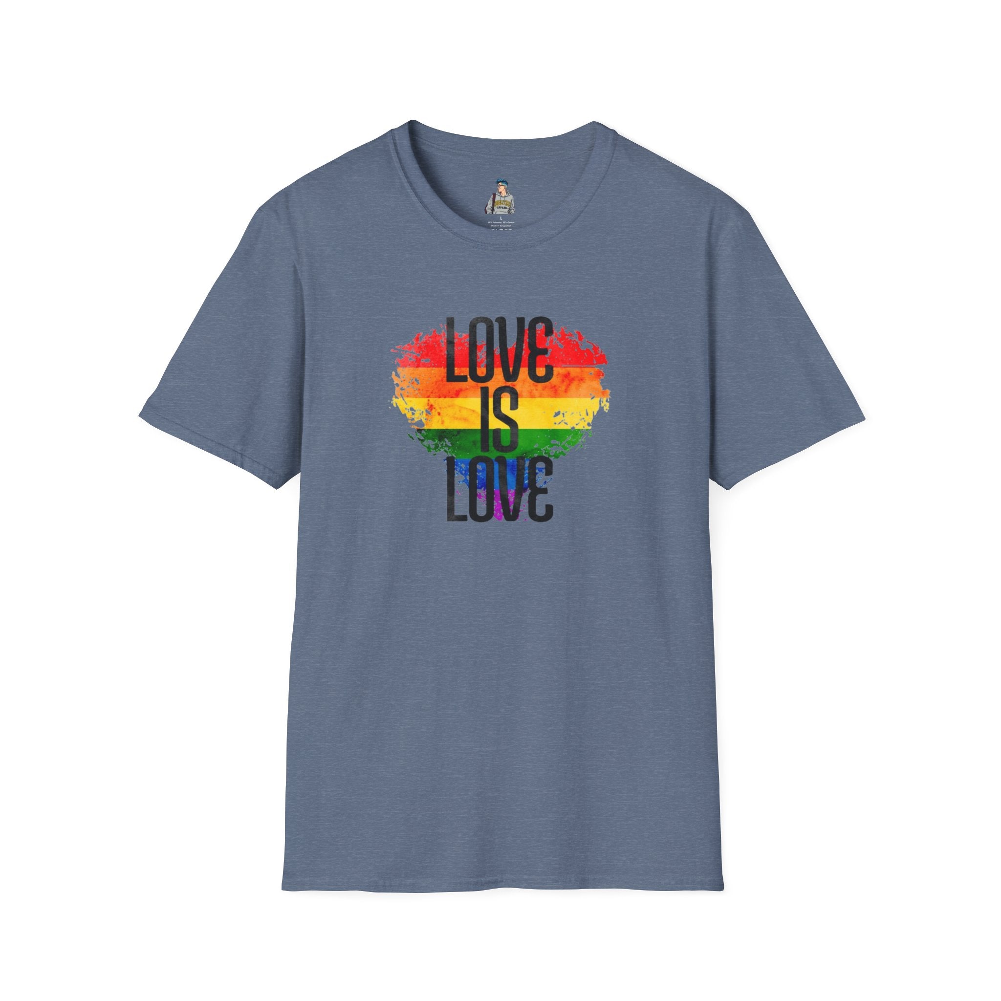 Pride Love Is Love Unisex Softstyle T-Shirt - EqualiTees.Me