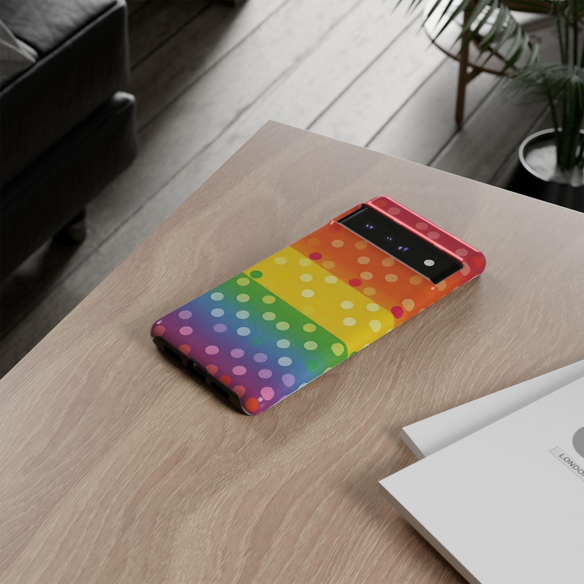 Rainbow Polka-Dot Tough Case for Android