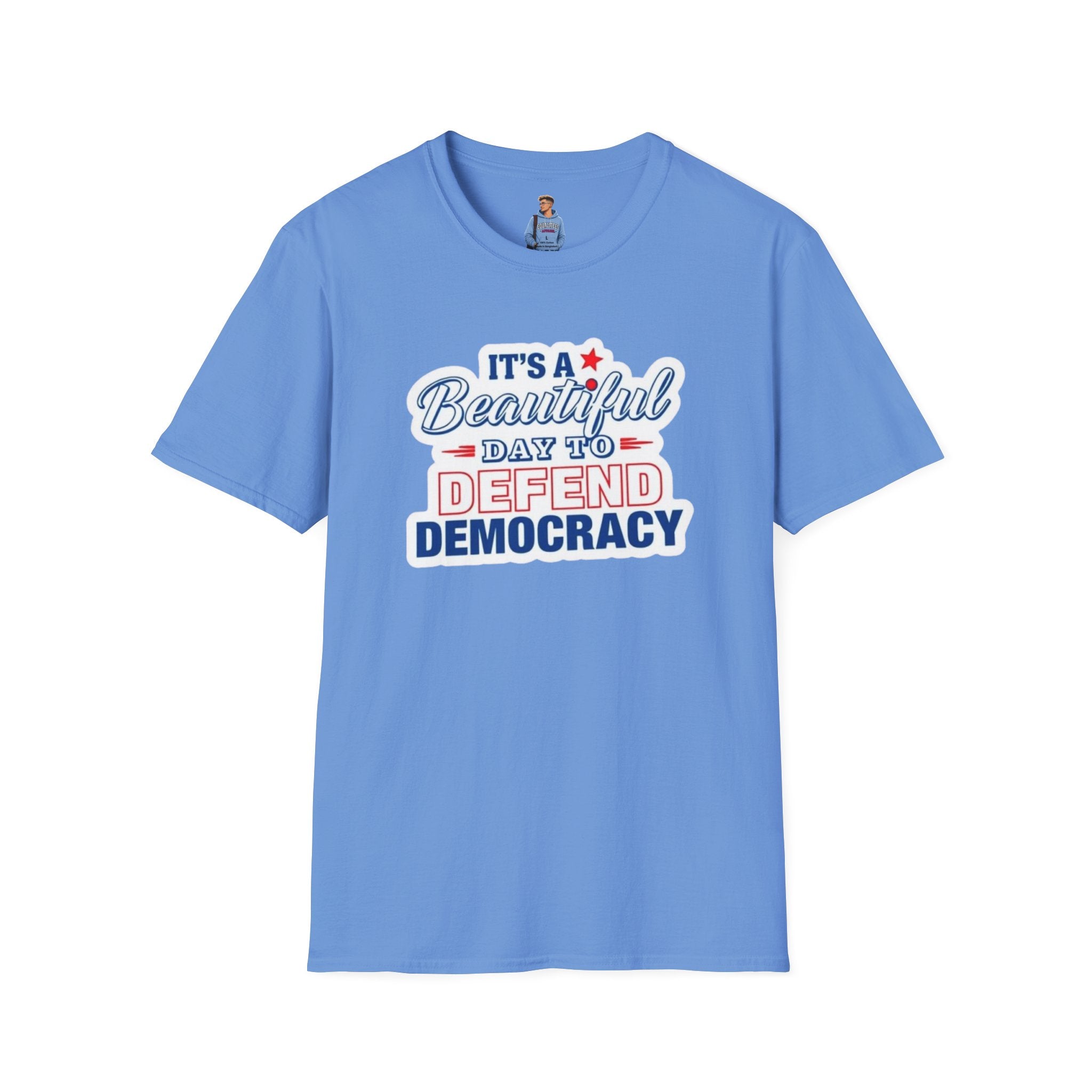 Defend Democracy Unisex Softstyle T-Shirt - Perfect for Activism and Everyday Wear