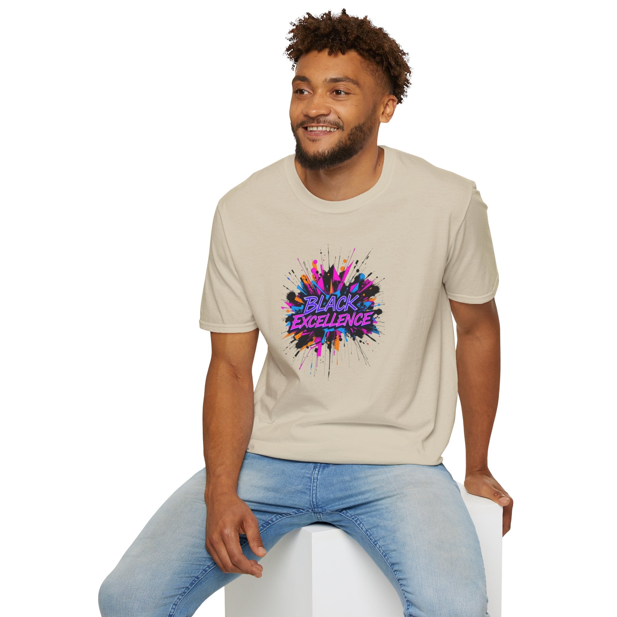 Unisex Softstyle T-Shirt - Black Excellence Graphic Tee