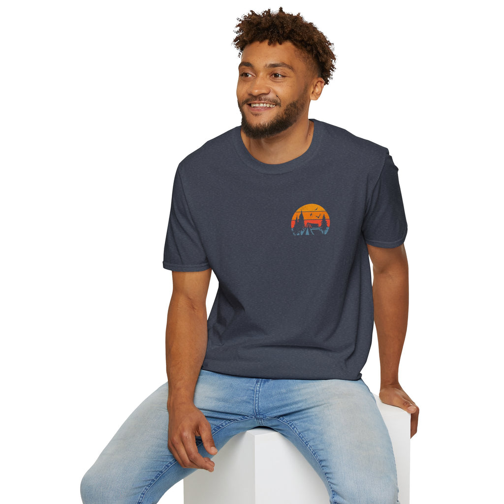 Unisex Softstyle T-Shirt - 'I'd Rather Be Camping' Adventure Tee