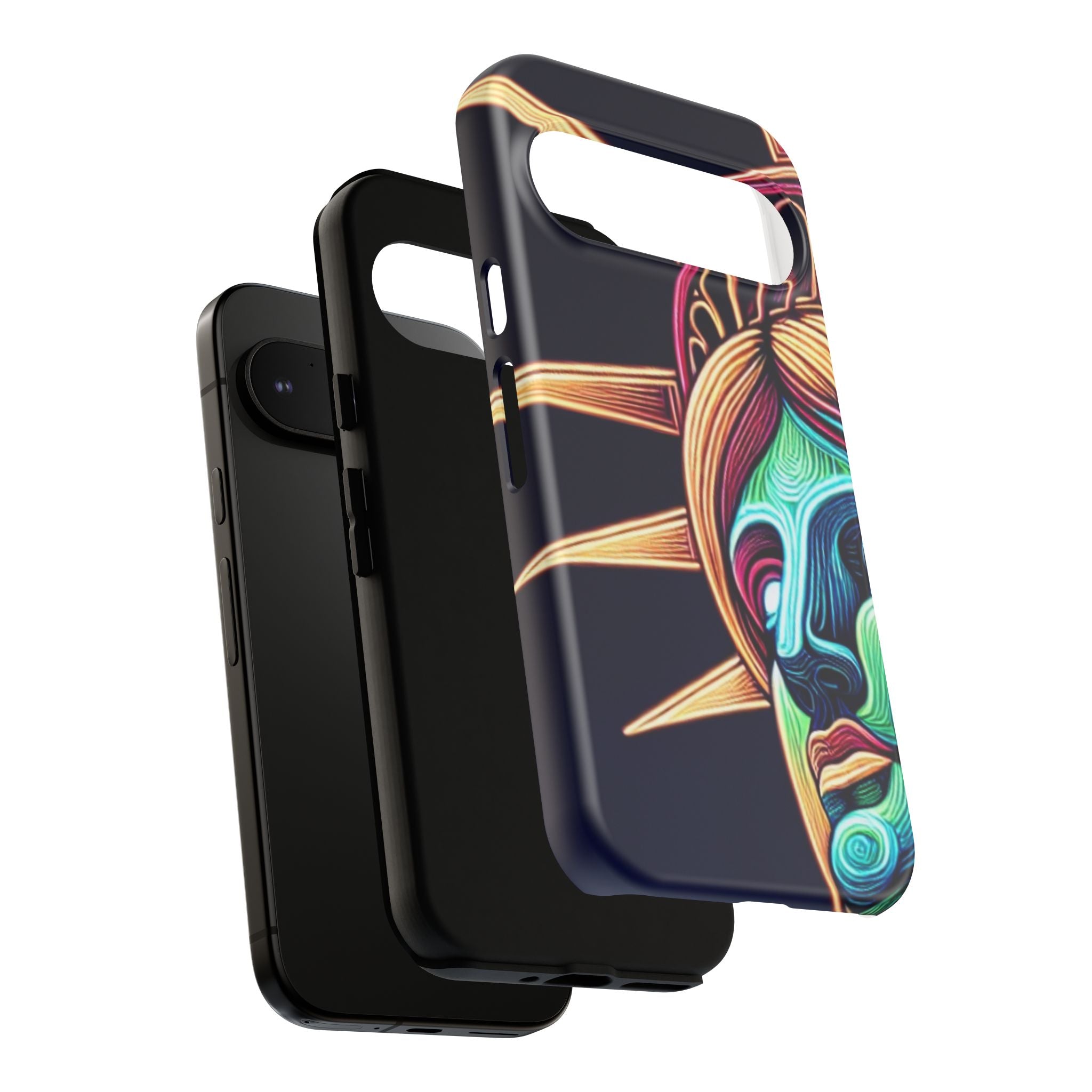 Statue of Liberty Neon Glowing Art Tough Case for Android & iPhone