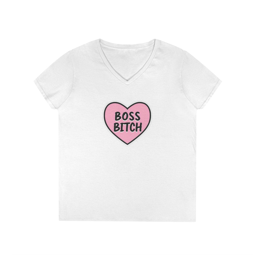 Boss Bitch Ladies' V - Neck T-Shirt | Empowering Casual Wear - EqualiTees.Me