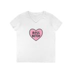 Boss Bitch Ladies' V - Neck T-Shirt | Empowering Casual Wear - EqualiTees.Me