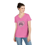 Boss Bitch Ladies' V - Neck T-Shirt | Empowering Casual Wear - EqualiTees.Me