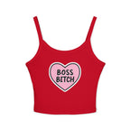 Boss Bitch Women's Spaghetti Strap Tank Top - Confident & Stylish Summer Wear - EqualiTees.Me