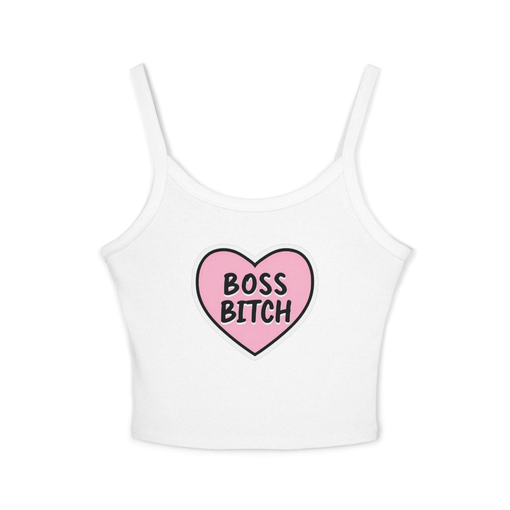 Boss Bitch Women's Spaghetti Strap Tank Top - Confident & Stylish Summer Wear - EqualiTees.Me