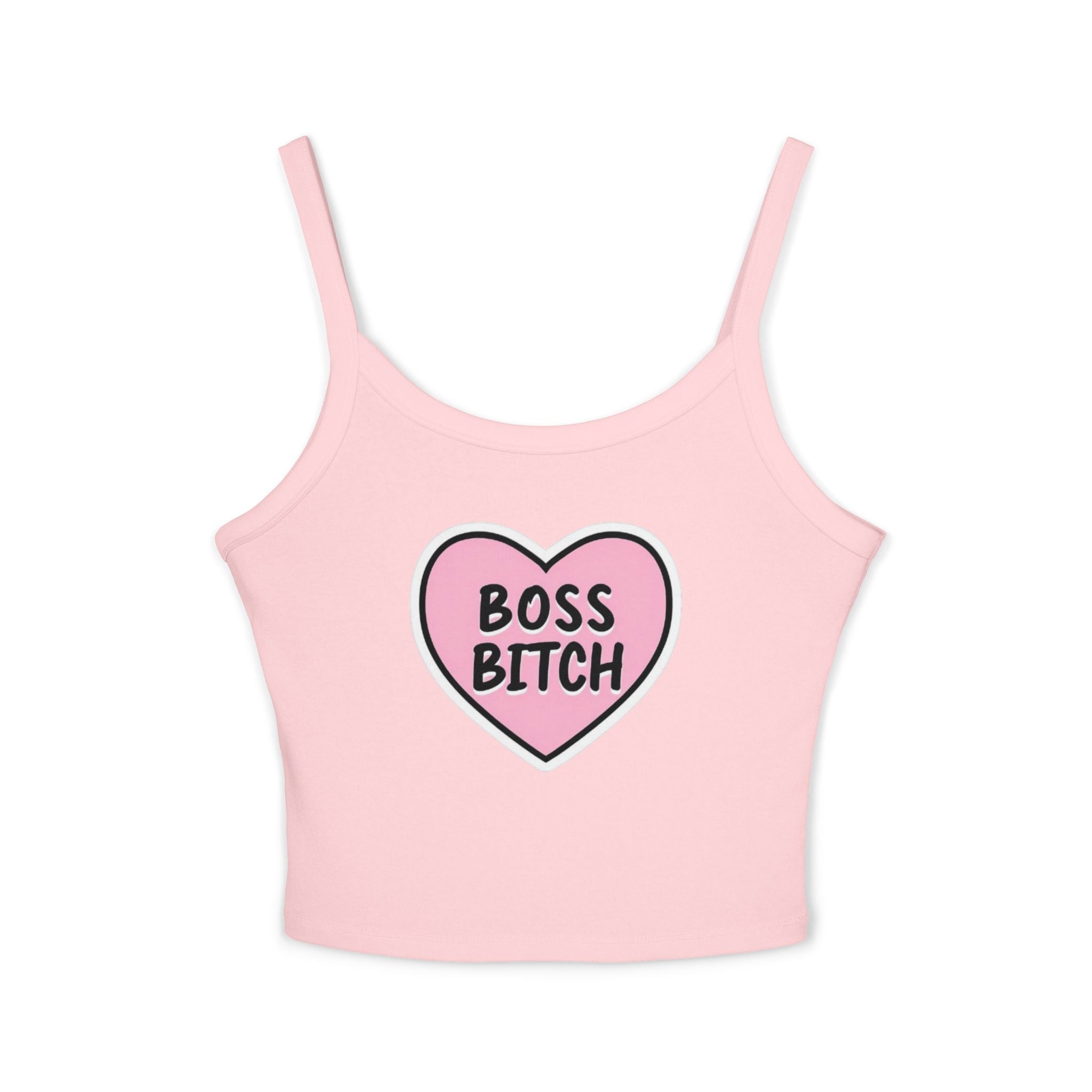 Boss Bitch Women's Spaghetti Strap Tank Top - Confident & Stylish Summer Wear - EqualiTees.Me