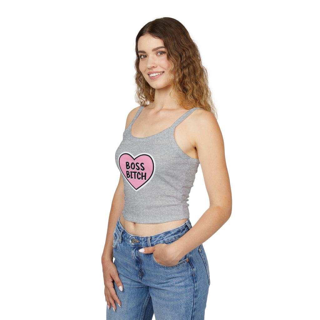 Boss Bitch Women's Spaghetti Strap Tank Top - Confident & Stylish Summer Wear - EqualiTees.Me