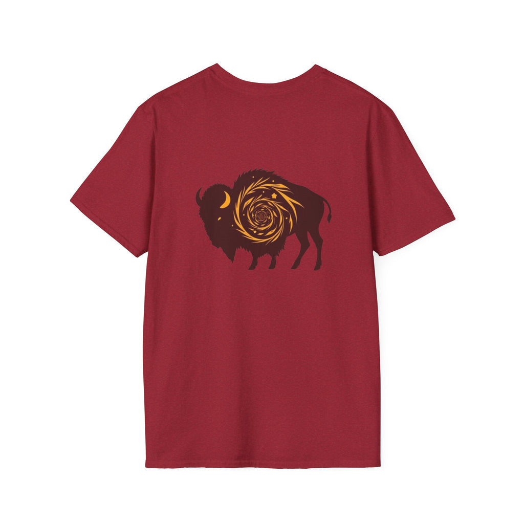 Buffalo Spiral Design Unisex Softstyle T-shirt - EqualiTees.Me