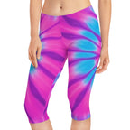 Colorful Tie - Dye Capri Leggings for Women - Stylish & Comfy Activewear - EqualiTees.Me